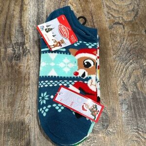 Rudolph Red Nose Reindeer | No Show Socks